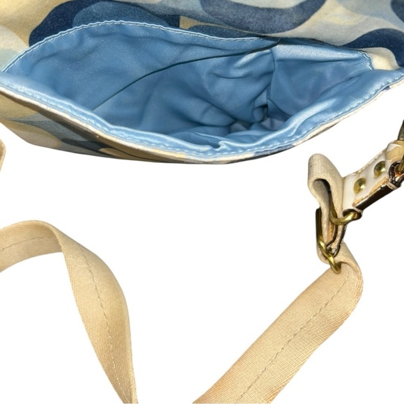Coach Crossbody Purse No. L0767-41226 Cream Blue Tan Pattern Vintage Y2K - Picture 8 of 14
